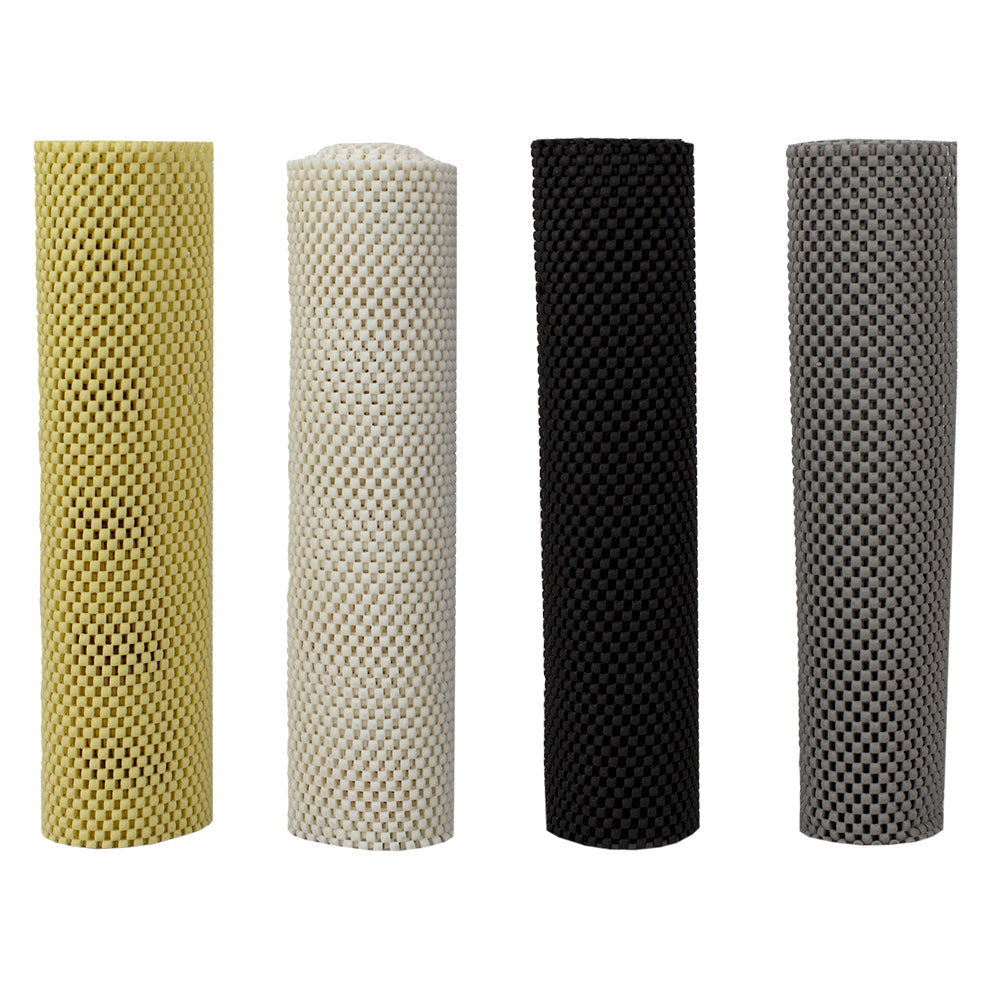 Home Basics Non-Adhesive Rubber Shelf Grip Liner, 12x60 Inches, One Roll, Asst Colors