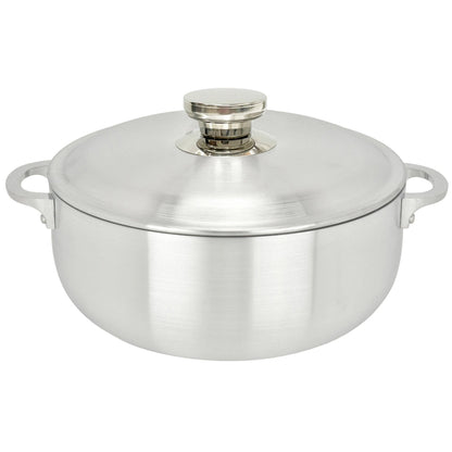 Chef Pro Commercial Grade Aluminum Caldero Stock Pot, Silver, 5.1 Quarts