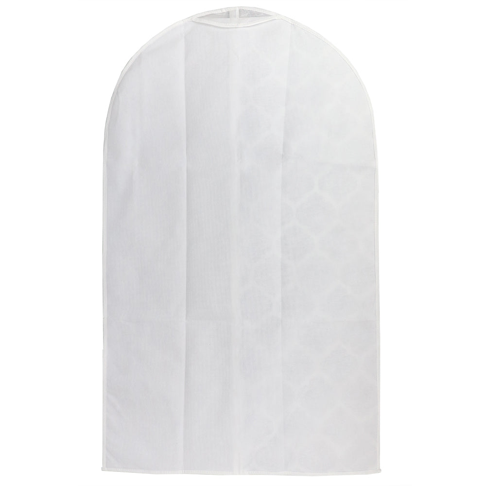 Home Basics Arabesque Non-Woven Suit Bag with Clear Window, White