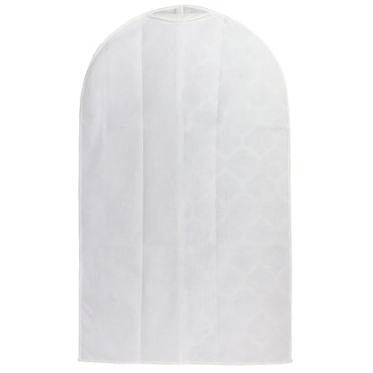 Home Basics Arabesque Non-Woven Suit Bag with Clear Window, White