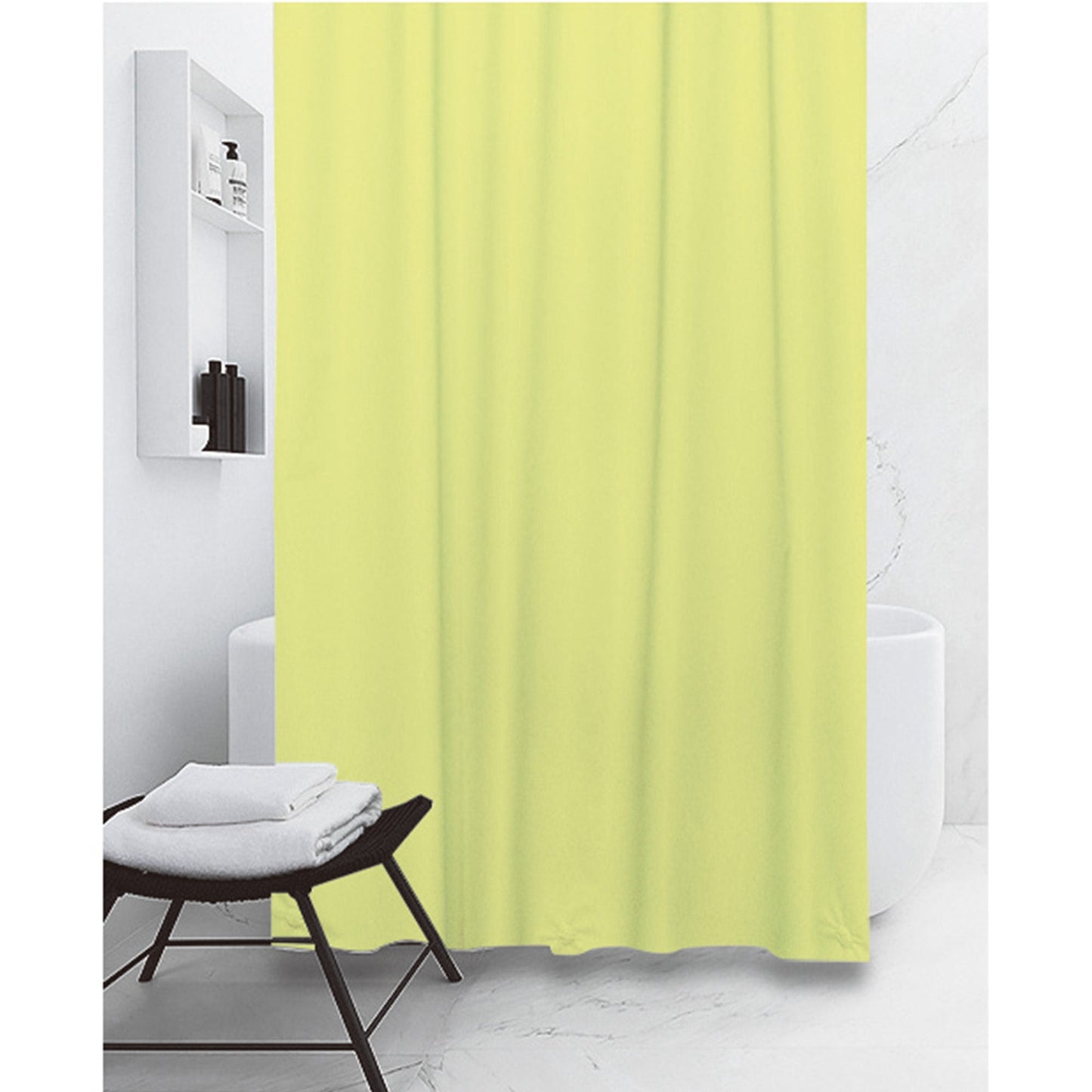 All Bath PEVA Shower Curtain Liner 12 Metal Grommets, 70x72 Inches