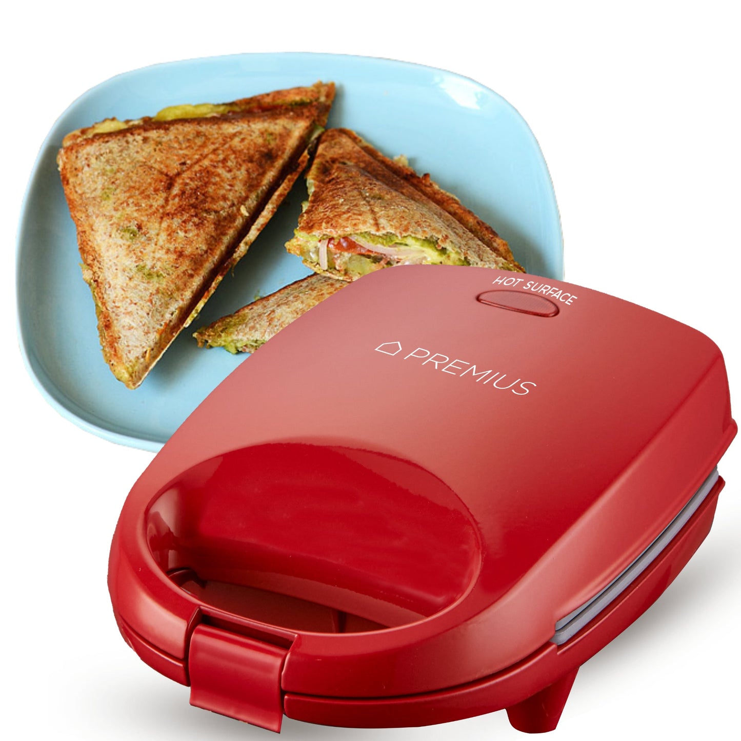 PREMIUS Ceramic Non-Stick Mini Snack Sandwich Maker, 5x4.4 Inch Mold