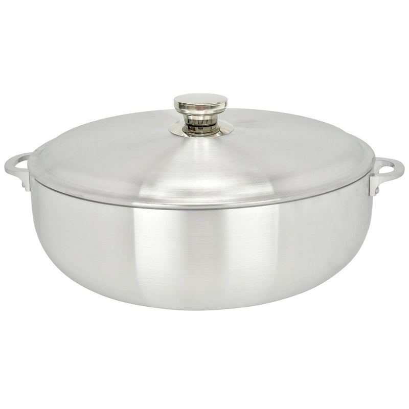 Chef Pro Commercial Grade Aluminum Caldero Stock Pot, Silver, 13.3 Quarts
