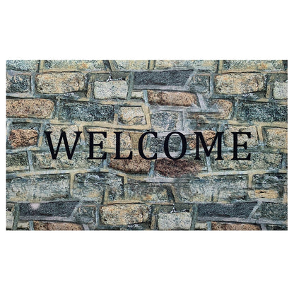 Achim Welcome Stone Heavy Duty Outdoor Mat, Gray, 18x30 Inches