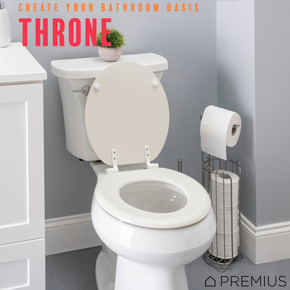 PREMIUS Wood Toilet Seat, Standard Round, 17 Inches