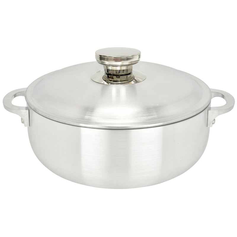Chef Pro Commercial Grade Aluminum Caldero Stock Pot, Silver, 3.8 Quarts
