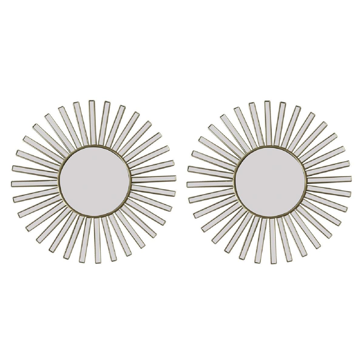 PREMIUS 2 Piece Windmill Wall Decor Mirror Set, Champagne, 10 Inches