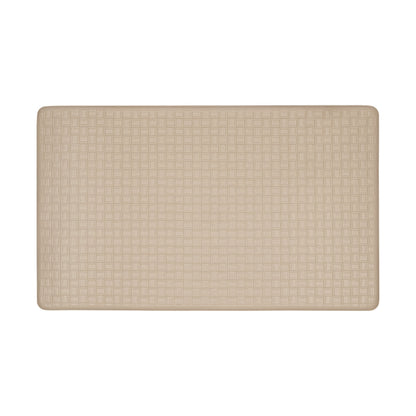 Achim Woven-Embossed Faux-Leather Anti-Fatigue Mat, Tan, 18x30 Inches