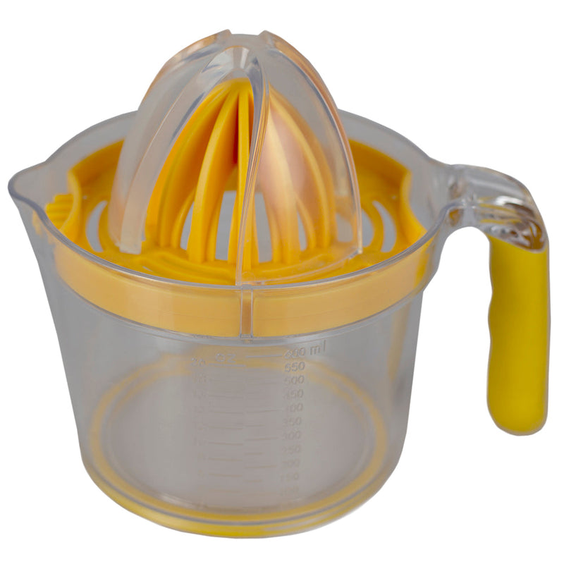 Home Basics 4-In-1 Grater With Citrus Juicer, Lemon Yellow, 13.5 Ounces