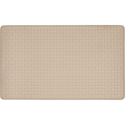 Achim Woven-Embossed Faux-Leather Anti-Fatigue Mat, Tan, 18x30 Inches