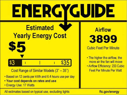 52" Vaczon 3 Blades Ceiling Fan with LED Light and Remote Control