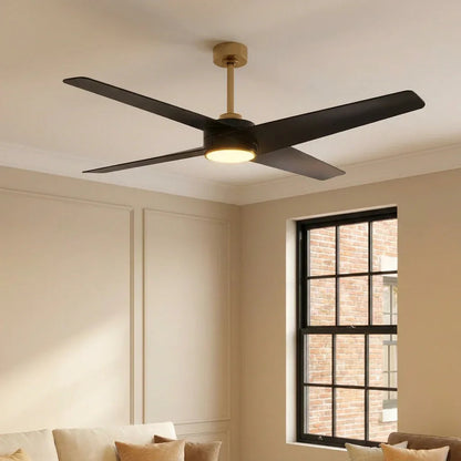 60" Parvez Modern DC Motor Downrod Mount Reversible Crystal Ceiling Fan with Lighting and Remote Control