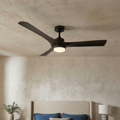 52 Inch Ivy Industrial Downrod Mount LED Ceiling Fan with Remote Control