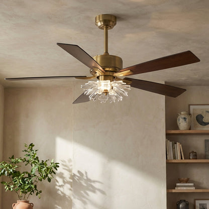 52 Inch Rory Modern Downrod Mount LED Ceiling Fan with Remote Control