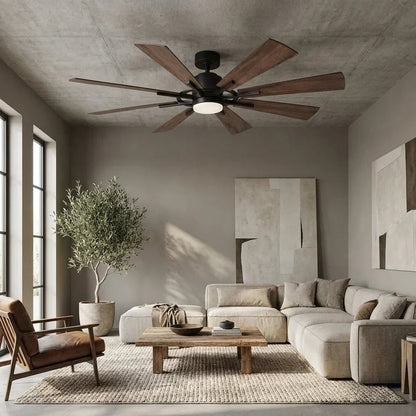 60" Oretha Windmill 8 Blade Led Indoor Oil Rubbed Bronze Ceiling Fan with Remote And Light Kit Included