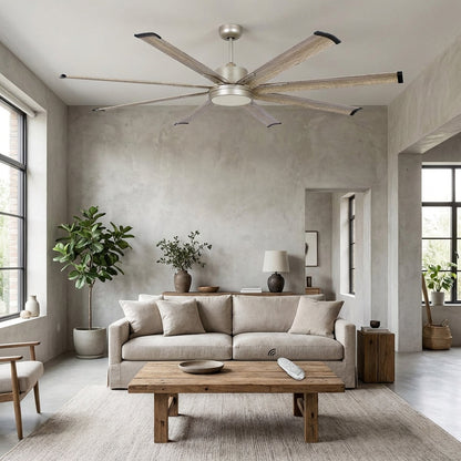 72" Bankston Integrated Led Indoor Nickel Standard Ceiling Fan With Remote Control And Light Kit Included