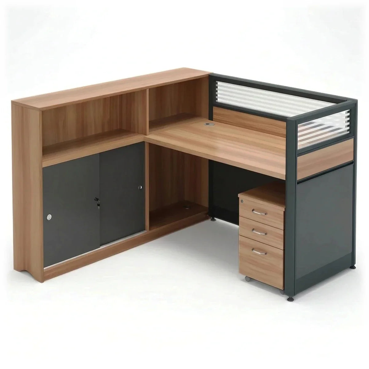 Orlian · L-Shaped Cubicle Workstation