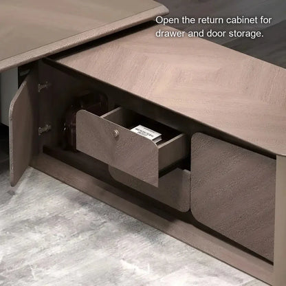 Cognac · Executive Desk w/ Mobile Storage