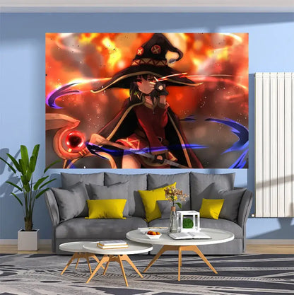 Industrial anime tapestry wall hanging bedroom sewing machine art