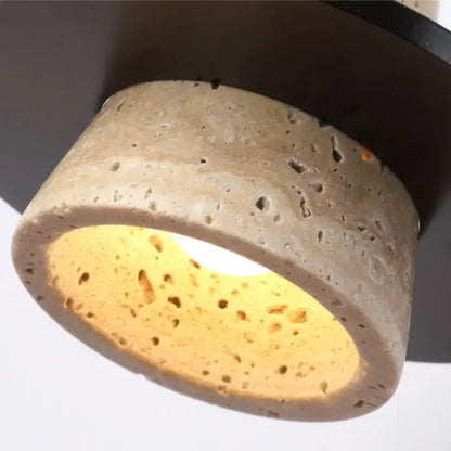 Industrial beige concrete wall lamp bedroom pull chain led