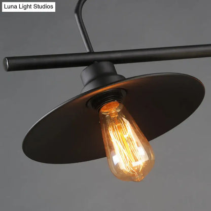 Industrial black 3-light cone island lighting fixture kitchen pendant