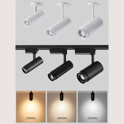 Industrial black adjustable focus track spotlights living room light