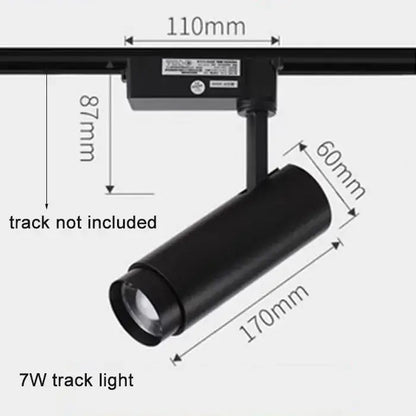 Industrial black adjustable focus track spotlights living room light