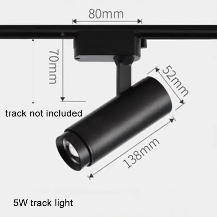 Industrial black adjustable focus track spotlights living room light