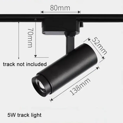 Industrial black adjustable focus track spotlights living room light