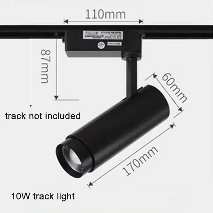 Industrial black adjustable focus track spotlights living room light