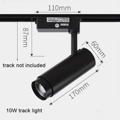 Industrial black adjustable focus track spotlights living room light