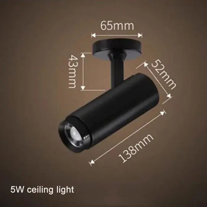 Industrial black adjustable focus track spotlights living room light