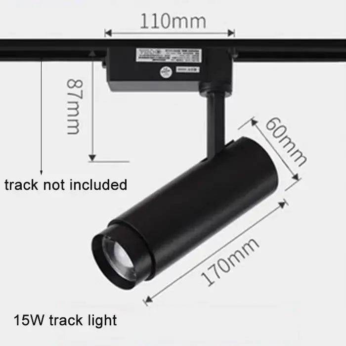 Industrial black adjustable focus track spotlights living room light