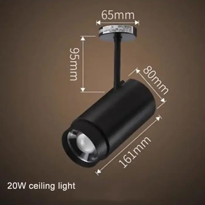 Industrial black adjustable focus track spotlights living room light