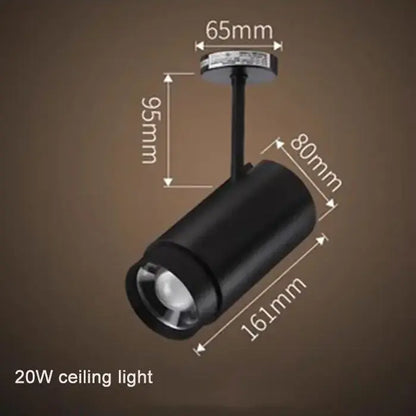 Industrial black adjustable focus track spotlights living room light