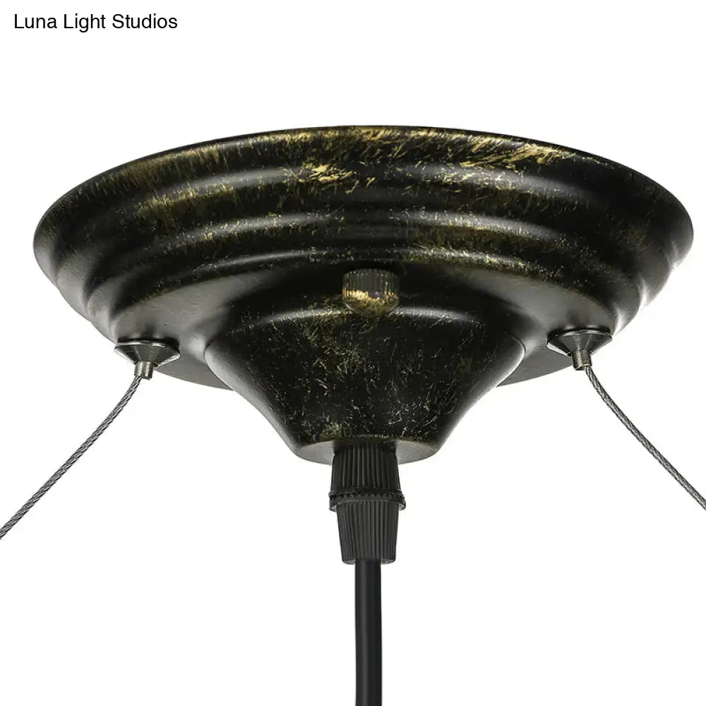 Industrial black and antique brass ceiling light living room chandelier