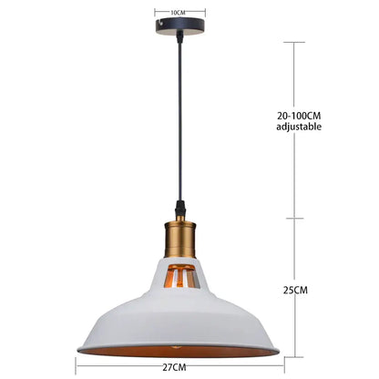 Industrial black and brass pendant light kitchen ceiling fixture