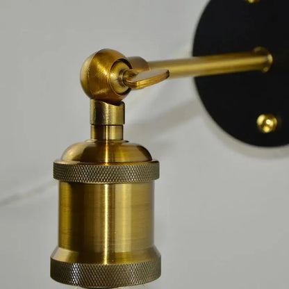 Industrial black and brass wall light bedroom industrial led wall