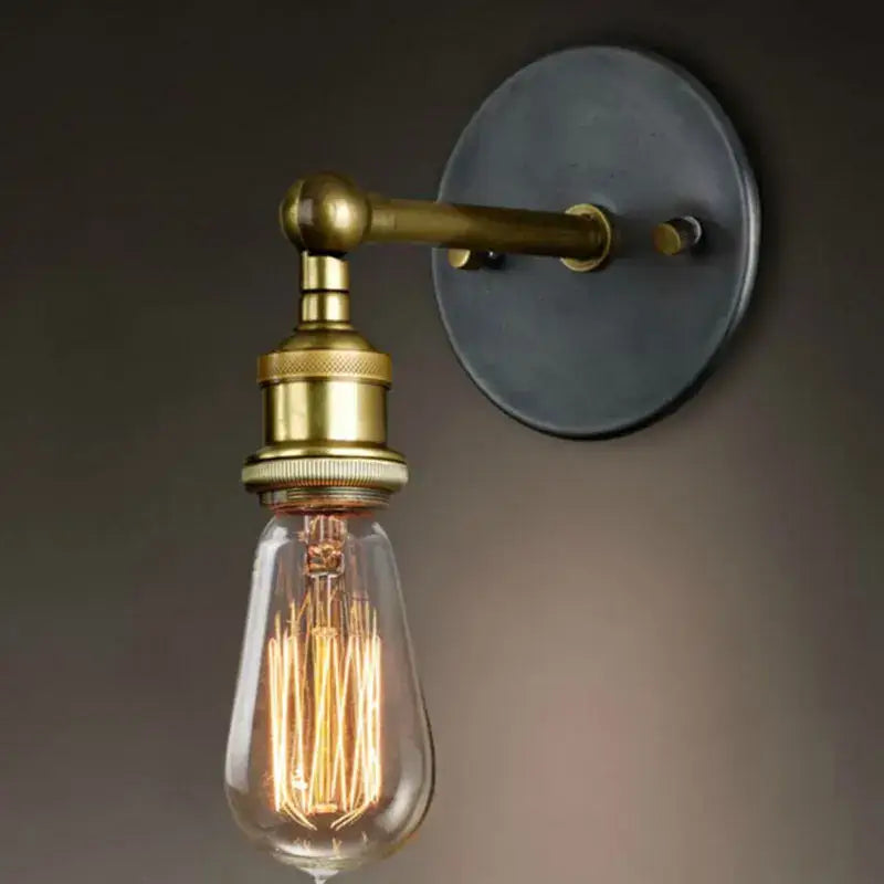 Industrial black and brass wall light bedroom industrial led wall