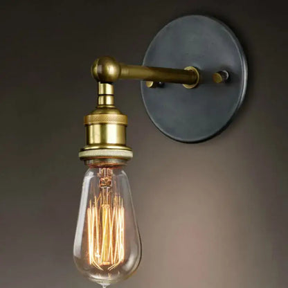Industrial black and brass wall light bedroom industrial led wall