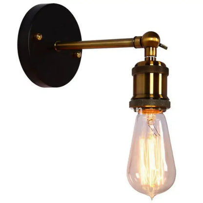 Industrial black and brass wall light bedroom industrial led wall