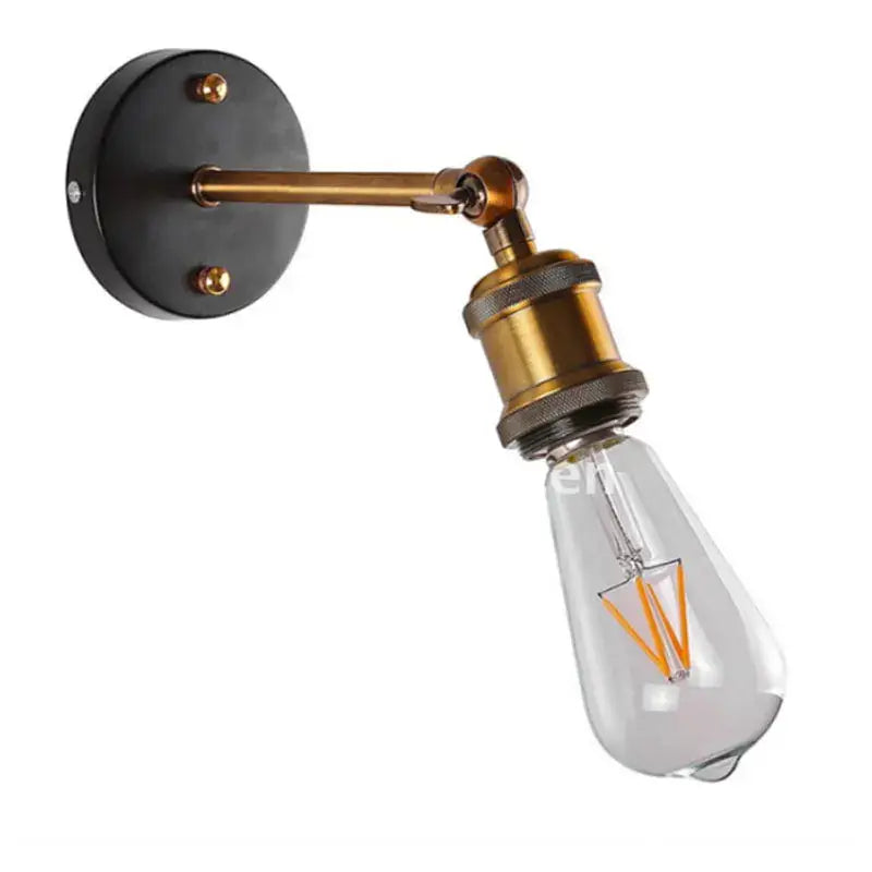 Industrial black and brass wall light bedroom industrial led wall