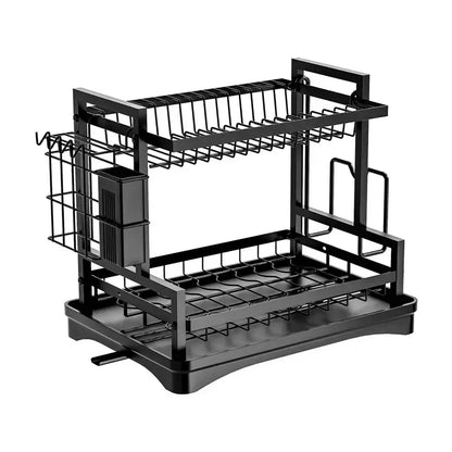 Industrial black and gold 2 tier kitchen storage rack