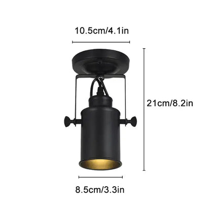 Industrial black and gold wrought iron spotlight – living room lamp