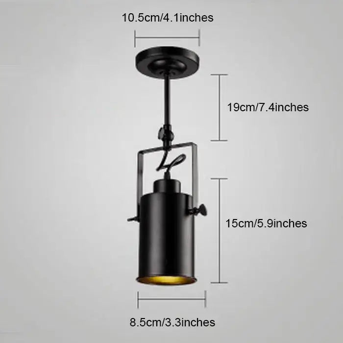 Industrial black and gold wrought iron spotlight – living room lamp