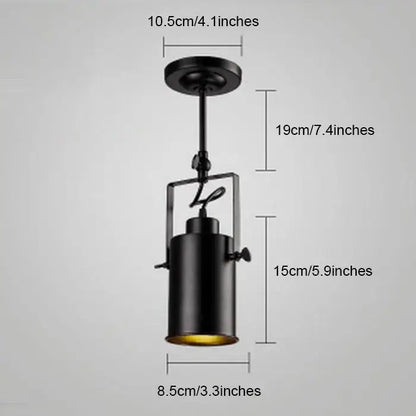 Industrial black and gold wrought iron spotlight – living room lamp