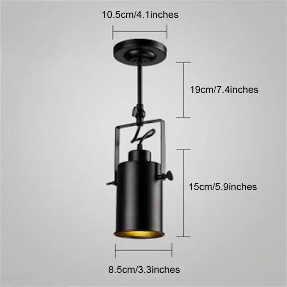 Industrial black and gold wrought iron spotlight – living room lamp