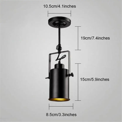 Industrial black and gold wrought iron spotlight – living room lamp