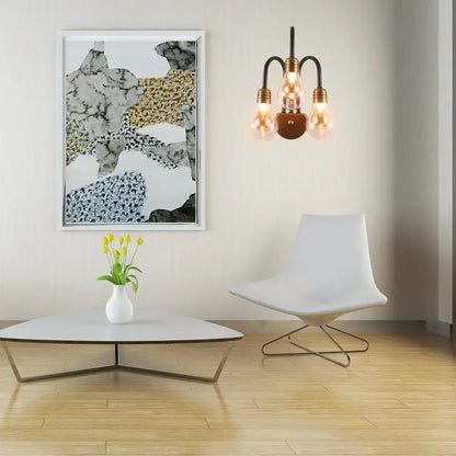 Industrial black & brass wall lamp – bedroom led light fixture