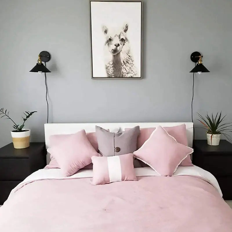 Industrial black & brass wall lamp – bedroom sconce